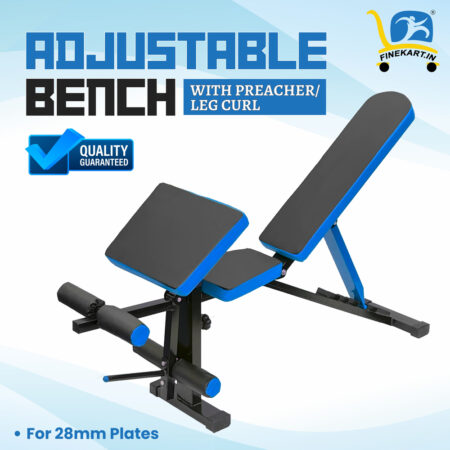 FINEKART Adjustable Multi-function Bench with Preacher, Leg Curl for Home Gym Full Body Workout