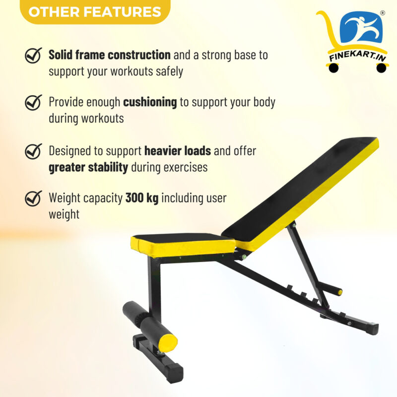 FINEKART Adjustable Multi-function Workout Bench for Home Gym Full Body Workout