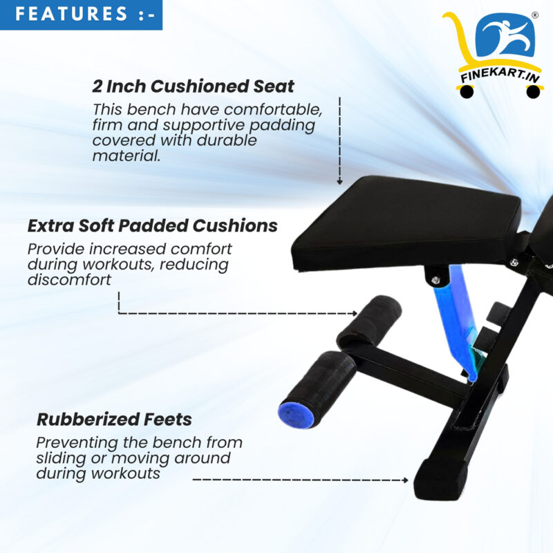 FINEKART Heavy Duty Adjustable Multi-Functional Workout Fitness Bench for Home Gym