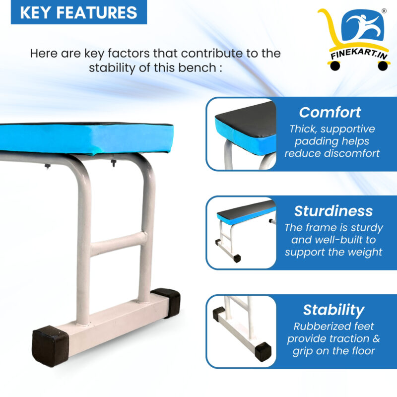 FINEKART Heavy-Duty Flat Weight Bench for Home Gym