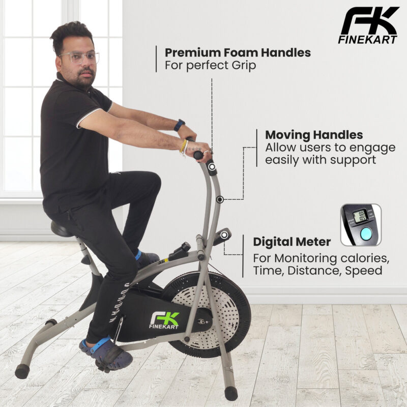 FINEKART Premium Quality Exercise Cycle with Moving Handle for Home Gym