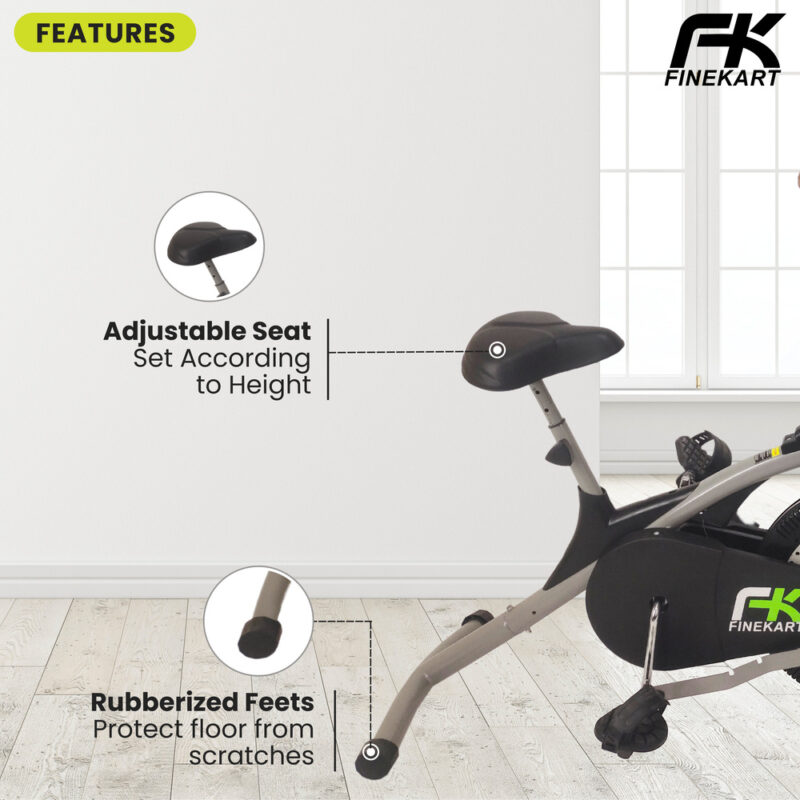 FINEKART Premium Quality Exercise Cycle with Moving Handle for Home Gym