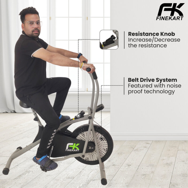 FINEKART Premium Quality Exercise Cycle with Moving Handle for Home Gym