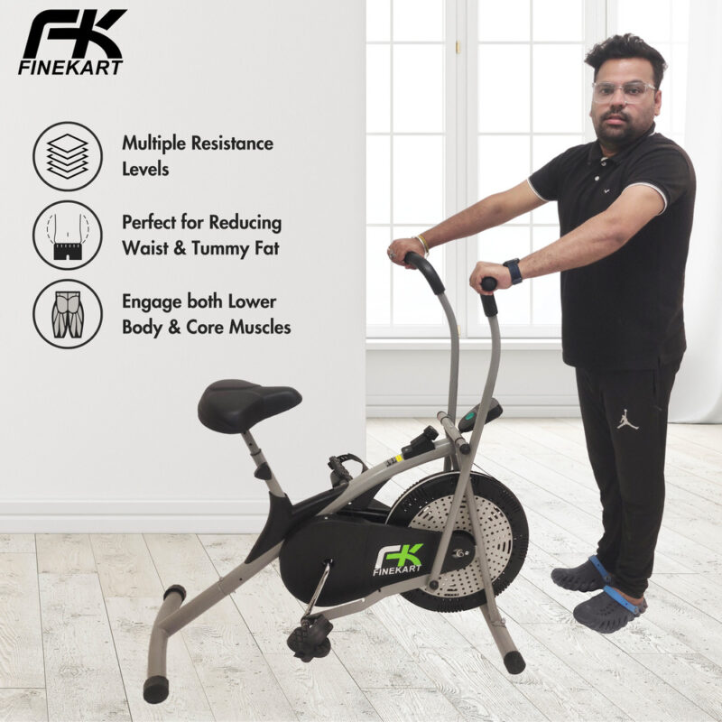 FINEKART Premium Quality Exercise Cycle with Moving Handle for Home Gym